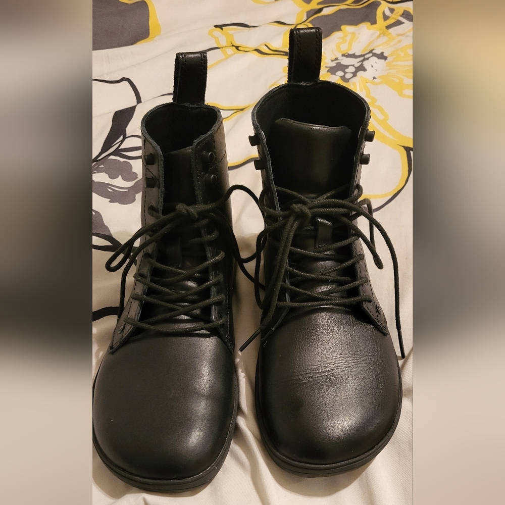 Women's Black Lace Up Boots